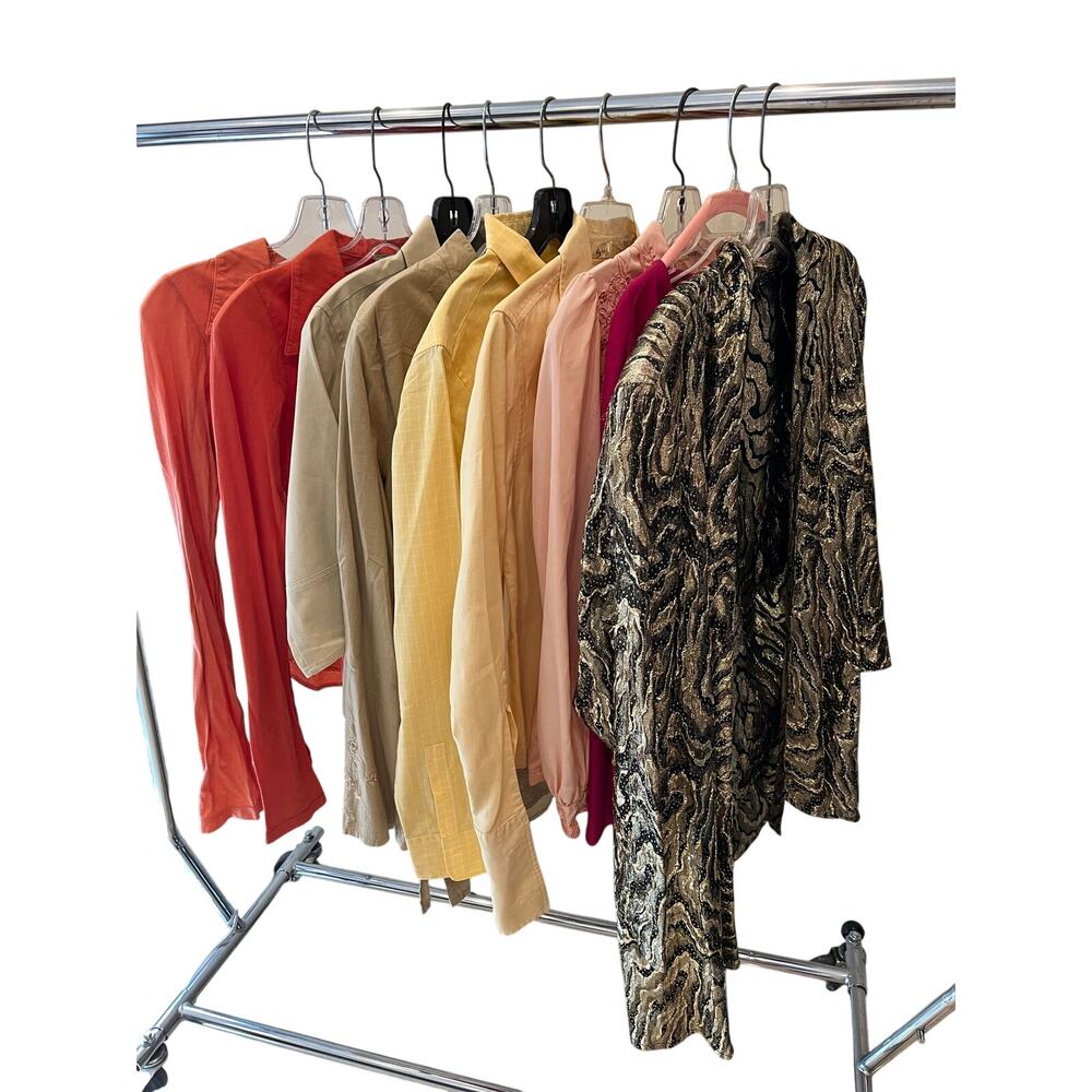 Women's Clothing Lot 9 Mixed Brands Tops Blouses Jacket Career Casual S M 4 P